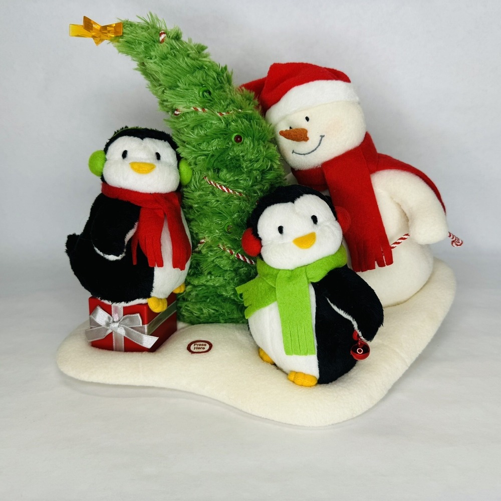 Hallmark Jingle Pals Rocking Around the Christmas Tree Snowman Penguins 06 WORKS